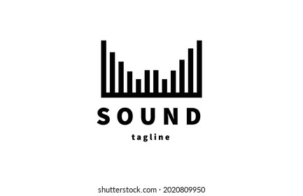 Premium vector logo sound, soundwave, music, dj, modern style