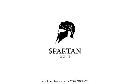 Premium vector logo spartan helmet minimalist and simple style