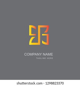 Premium Vector Logo in two color variations. Beautiful Logotype design for luxury company branding. Elegant identity design in gold gradient.