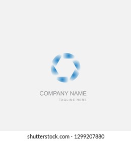 Premium Vector Logo in two color variations. Beautiful Logotype design for luxury company branding. Elegant identity design in blue and gray gradient.