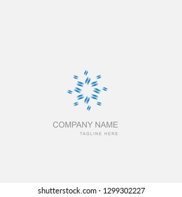 Premium Vector Logo in two color variations. Beautiful Logotype design for luxury company branding. Elegant identity design in blue and gray gradient.