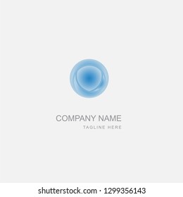 Premium Vector Logo in two color variations. Beautiful Logotype design for luxury company branding. Elegant identity design in blue and gray gradient.