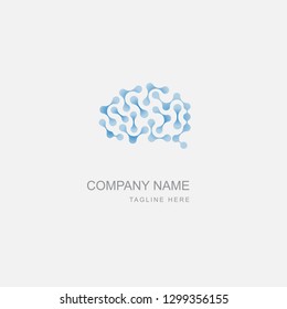 Premium Vector Logo in two color variations. Beautiful Logotype design for luxury company branding. Elegant identity design in blue and gray gradient.