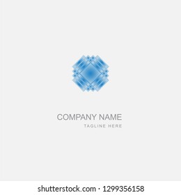 Premium Vector Logo in two color variations. Beautiful Logotype design for luxury company branding. Elegant identity design in blue and gray gradient.