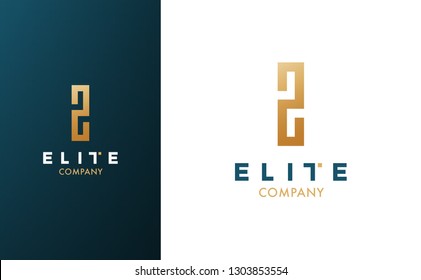 Premium Vector I Logo in two color variations. Beautiful Logotype for luxury branding. Elegant and stylish design for your company.