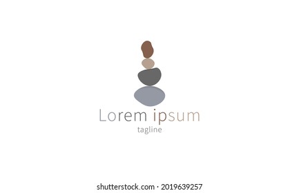 Premium vector logo zenstone simple, minimalist deseign style 