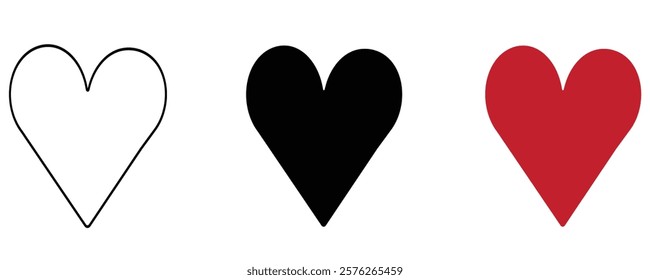 Premium Vector  Love Heart Icon Vector  set Illustration on White Background