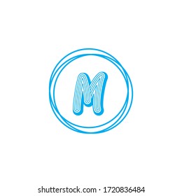 Logotipo de carta Vector M de primera calidad.Bonito diseño de logotipo minimalista para marca,Diseño de identidad elegante.