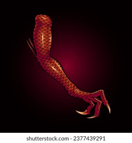premium vector monster dragon hand element