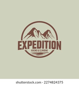 Premium Vector | Mountain Explorer Hiking Climbing Adventure Expedition