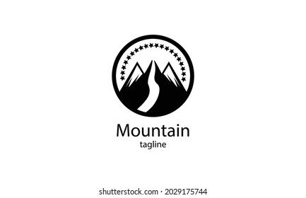 Premium vector mountain logo, icon design 