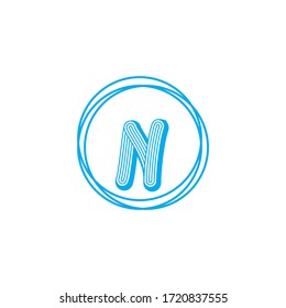 Logotipo de carta N vectorial Premium.Diseño de logotipo minimalista para marca, diseño de identidad elegante.
