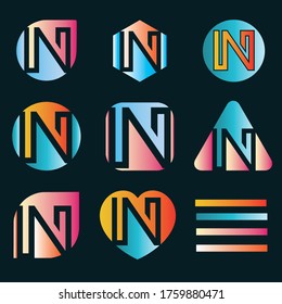 
Premium Vector n Logo,Letter n Negative Space initial Logo Design 
