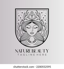 Vector Premium | Plantilla de logotipo creativo de belleza natural