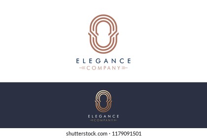 Premium Vector O Logo in two color variations. Beautiful Logotype design for luxury company branding. Elegant identity design for your company.