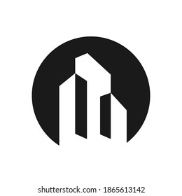 Premium vector office or corporate building logo design