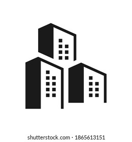 Diseño del logotipo de oficina portadora o edificio corporativo premium
