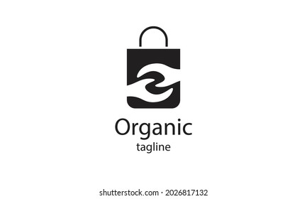 Premium vector organic bag logo design