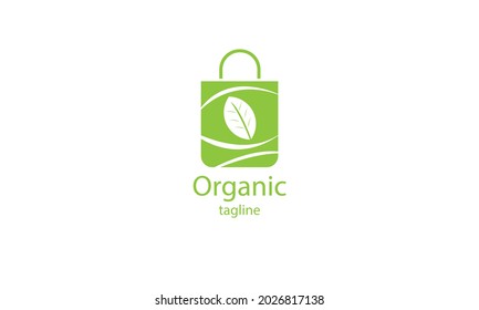 Premium vector organic bag logo design
