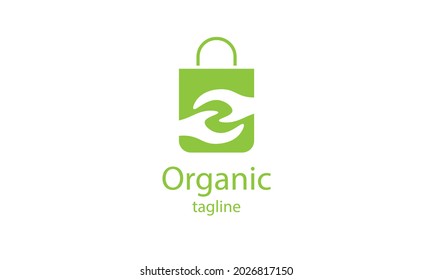 Premium vector organic bag logo design