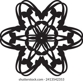 mandala de contorno de vector premium para libro de coloreado. adorno decorativo. patrón de terapia antiestrés. diseño de tejido.
