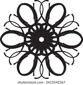 mandala de contorno de vector premium para libro de coloreado. adorno decorativo. patrón de terapia antiestrés. diseño de tejido.