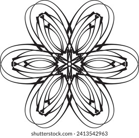 mandala de contorno de vector premium para libro de coloreado. adorno decorativo. patrón de terapia antiestrés. diseño de tejido.