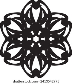 mandala de contorno de vector premium para libro de coloreado. adorno decorativo. patrón de terapia antiestrés. diseño de tejido.