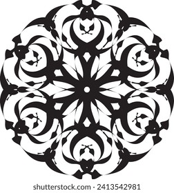 premium vector outline mandala for coloring book. decorative round ornament. anti-stress therapy pattern. weave design.