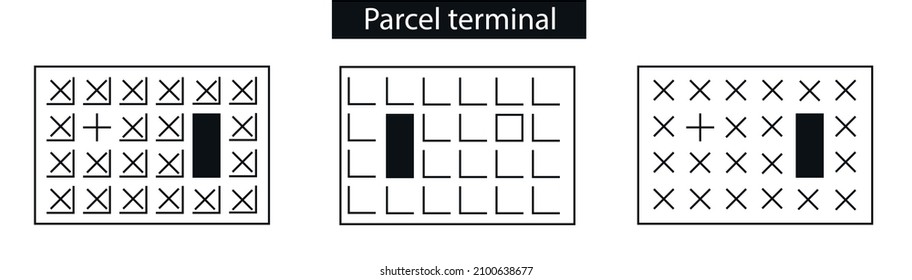 Premium vector parcel locker icon for your delivery business.