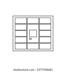 Premium vector parcel locker icon for your delivery business.