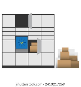 Premium-VektorPaketlocker für Ihr Zustellgeschäft.
