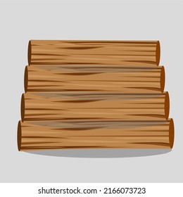 Vector premium | pila de leña