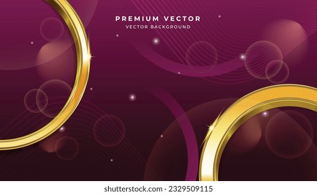 Premium vector, Pink Purple Shiny Gold High Quality Background