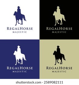 Premium Vector Polo Horse race flat logo vector template