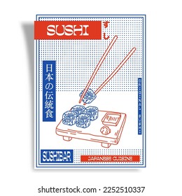 Premium Vector | Poster Template For Japanese Cuisine Restaurant