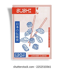 Premium Vector | Poster Template For Japanese Cuisine Restaurant