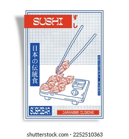 Premium Vector | Poster Template For Japanese Cuisine Restaurant