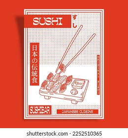 Premium Vector | Poster Template For Japanese Cuisine Restaurant