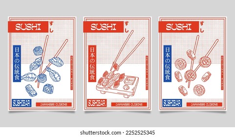 Premium Vector | Poster Template For Japanese Cuisine Restaurant