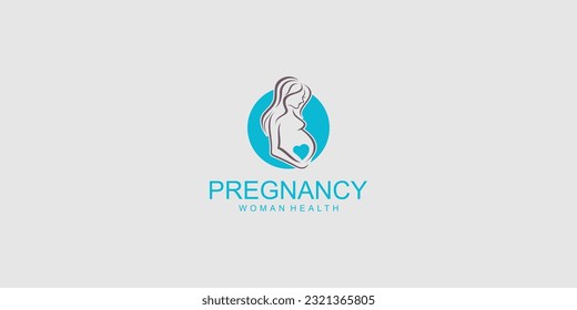 Premium Vector | Pregnancy pregnant woman maternal logo vector icon illustration