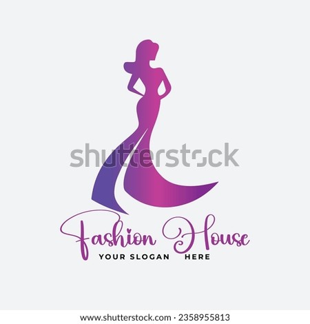 Premium Vector And Purple Gradient Fashion Logo Design