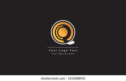 Premium Vector Q Letter Logo in two color variations. Beautiful Logotype design for company branding.
 Elegant identity design in white and gold.