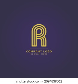 Premium Vector R initial letter Logotype for luxury branding. Elegant and stylish design for your Elite company.