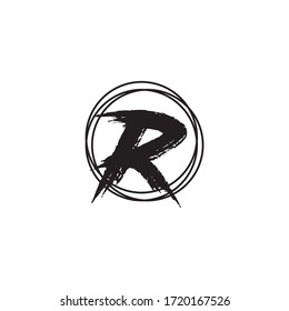Logotipo de carta R Vector Premium.Diseño de logotipo minimalista para la marca, diseño de identidad elegante.