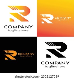Premium Vector R Logo in different color variations. Beautiful Logotype design for luxury company branding.