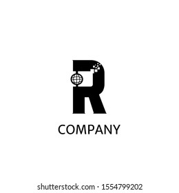Premium Vector R Logo in two color variations. Beautiful Logotype design for luxury company branding. Elegant identity design in blue and gold.