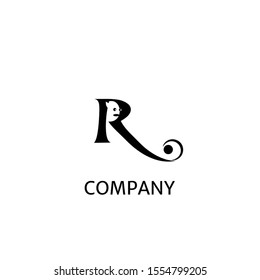 Premium Vector R Logo in two color variations. Beautiful Logotype design for luxury company branding. Elegant identity design in blue and gold.
