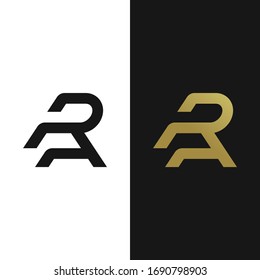 Premium Vector RA Logo in two color variations. Beautiful Logotype design for luxury company branding. Elegant identity design