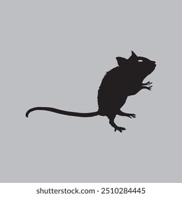 Premium Vector | Rat vector silhouette illustration